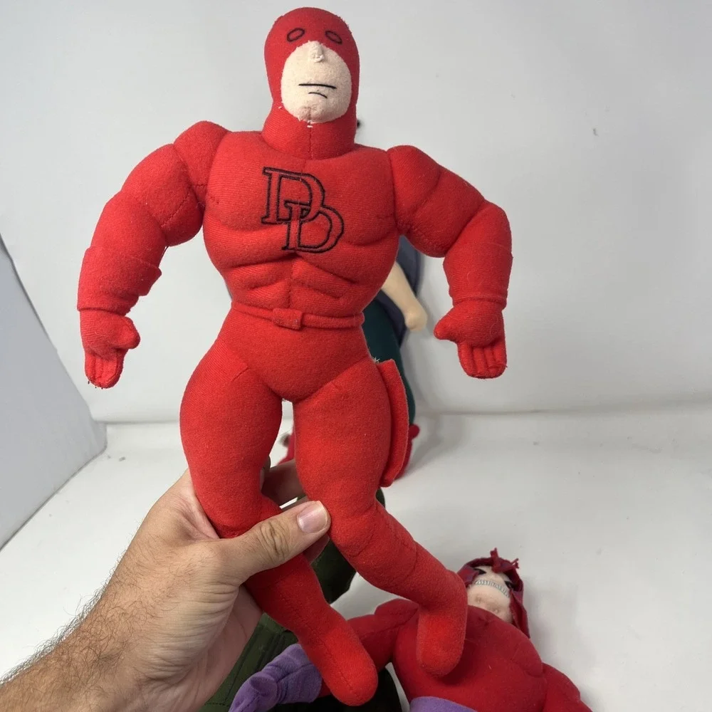 Vintage Marvel Comics Plush Lot 4 Green Goblin Hawk Girl Daredevil Magneto Doll